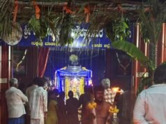 ತಾಲೂಕು ಮಾಡಾಳು ಗ್ರಾಮದಲ್ಲಿ ಶ್ರೀ ಸ್ವರ್ಣ ಗೌರಿ ಅದ್ದೂರಿ ಅಮವಾಸ್ಯೆ ಪೂಜೆ ನೆರವೇರಿತು